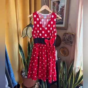 Vintage Disney Mini Mouse Midi Red Dress in Women’s Size Medium - Genuine